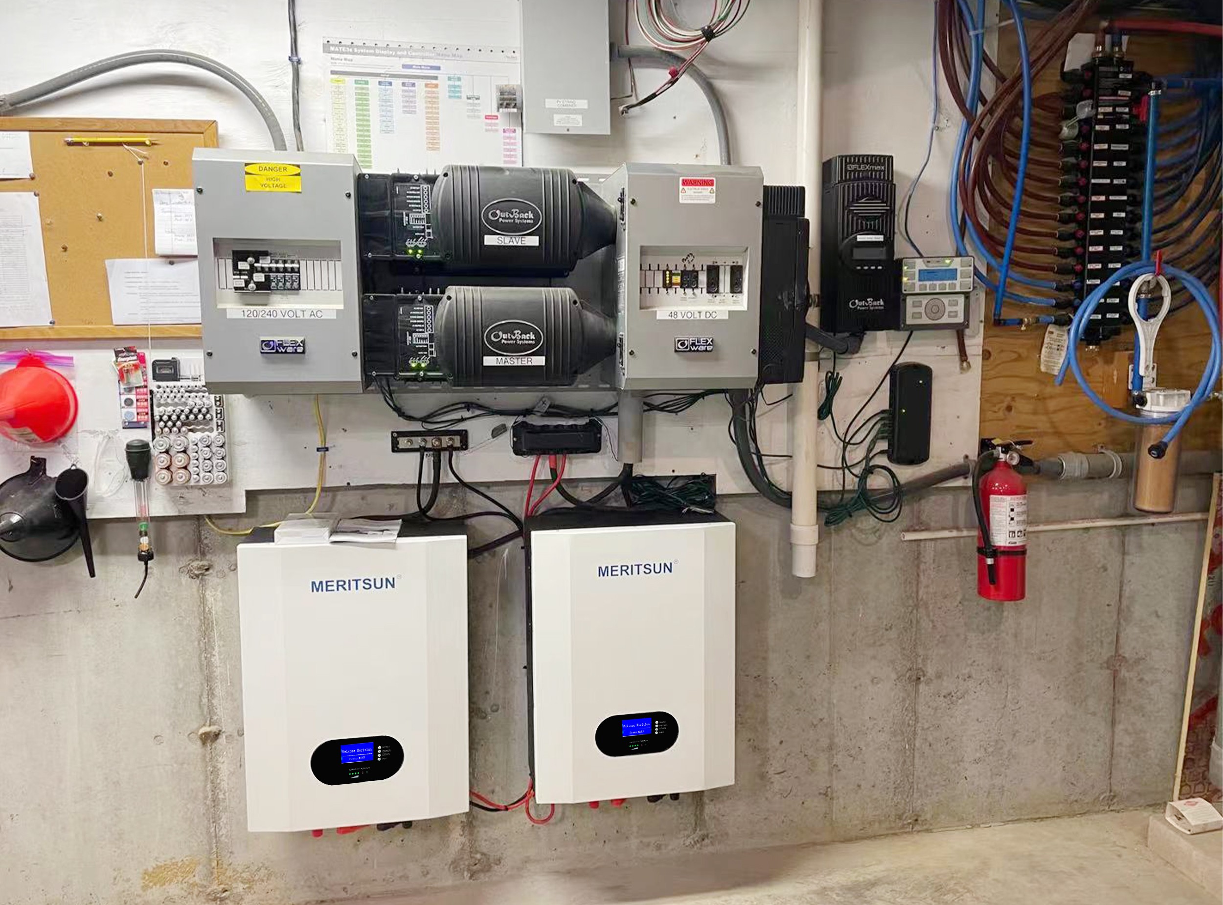 MERITSUN 20kWh POWERWALL LIFEPO4 BATTERY FOR HYBRID SOLAR SYSTEM IN USA