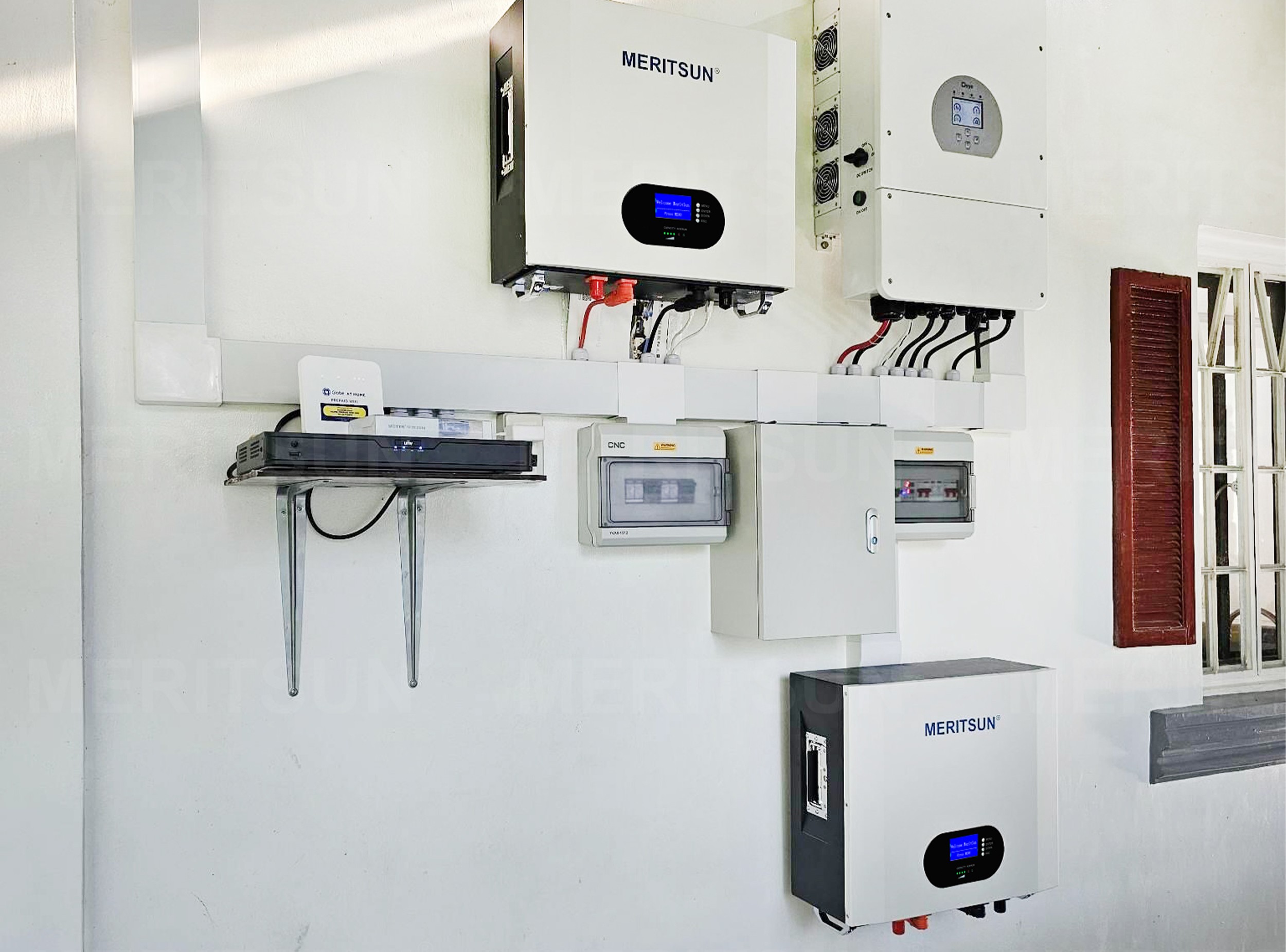 MERITSUN 10kWh POWERWALL LIFEPO4 BATTERY FOR HYBRID SOLAR SYSTEM IN PHILIPPINE