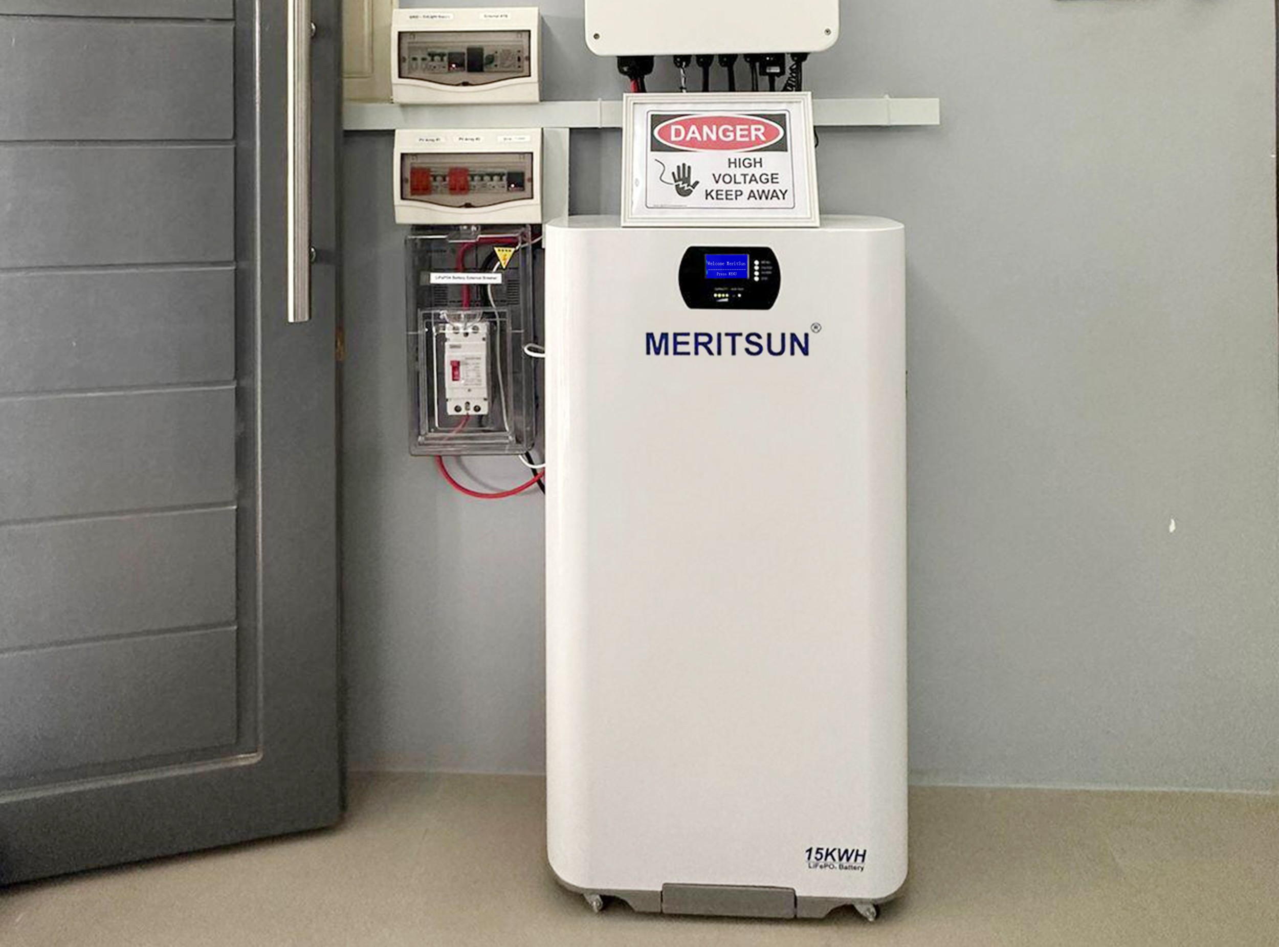MERITSUN 15kWh POWERWALL LIFEPO4 BATTERY FOR HYBRID SOLAR SYSTEM IN PHILIPPINE